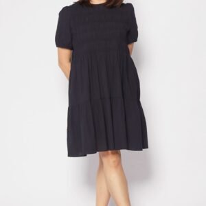 Sab Ruched Dress in Black