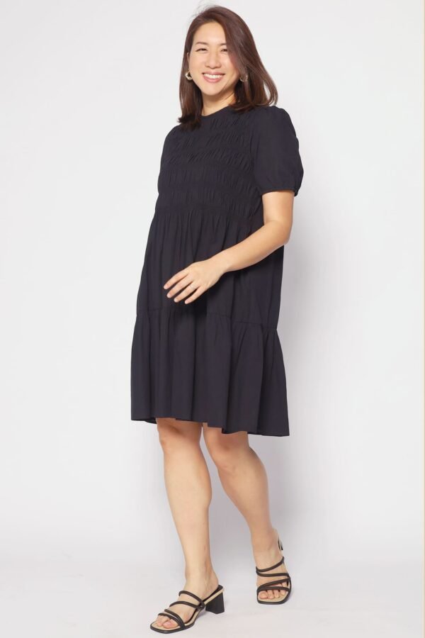 Sab Ruched Dress in Black - Image 5