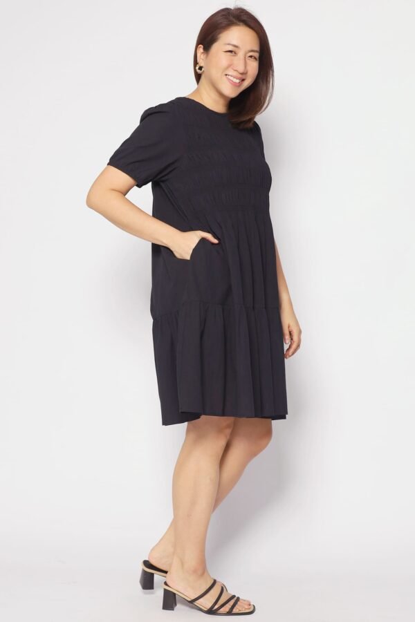 Sab Ruched Dress in Black - Image 6