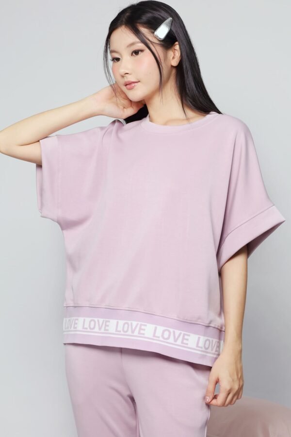 JOY - Saranghae 2 in 1 Top and Pants Set in Lilac Purple - Image 9