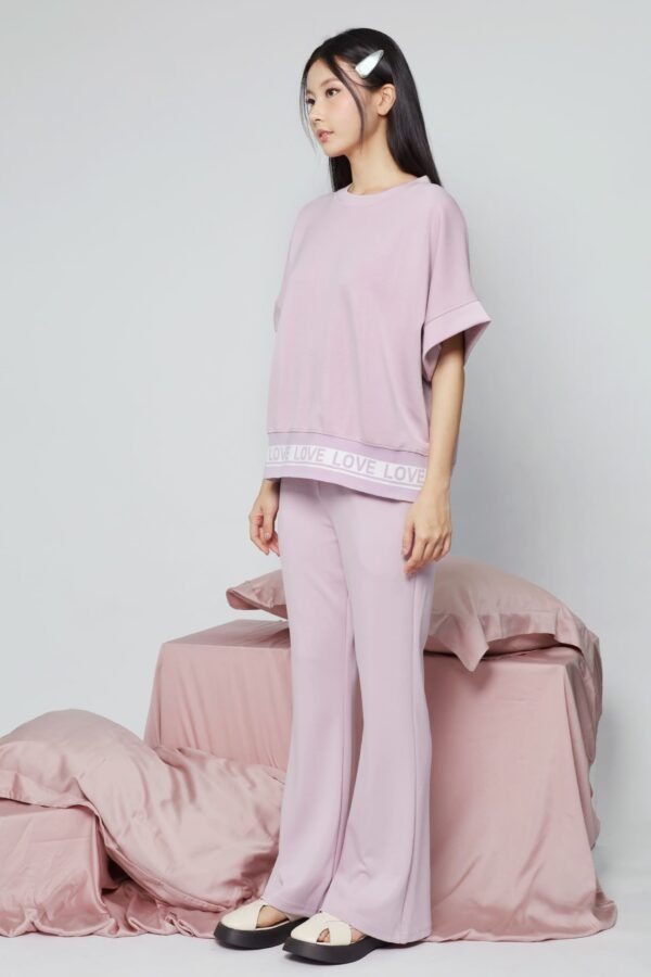 JOY - Saranghae 2 in 1 Top and Pants Set in Lilac Purple - Image 8