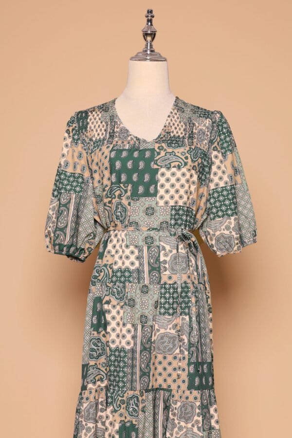PO - Sydney Dress in Green Paisley - Image 3