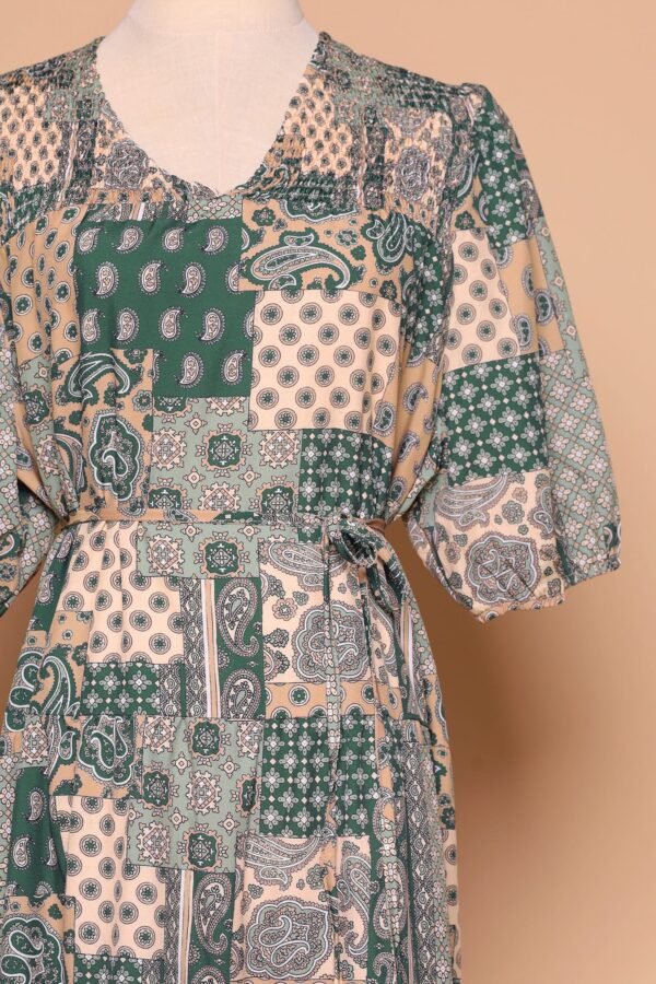 PO - Sydney Dress in Green Paisley - Image 2