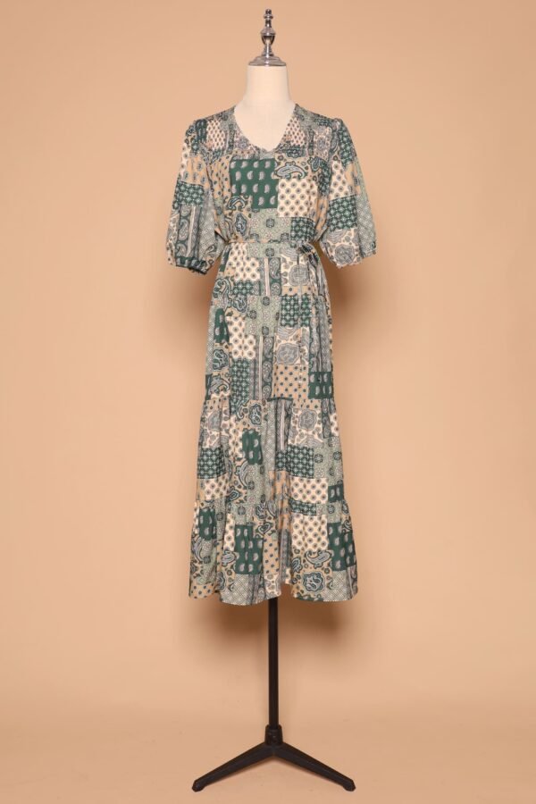 PO - Sydney Dress in Green Paisley - Image 5