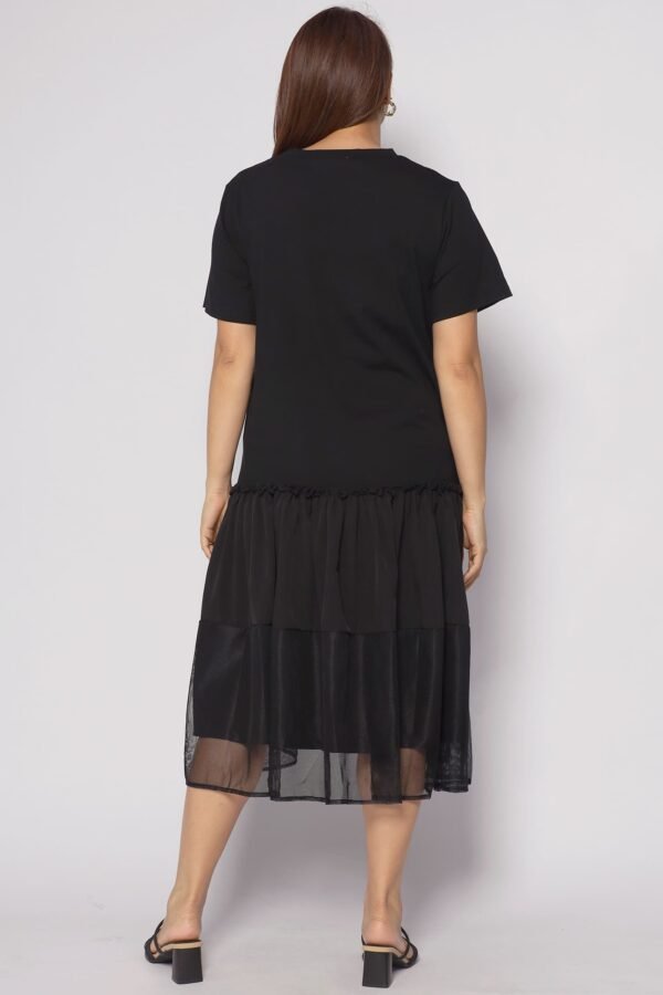 Valerie Netted Dress in Black - Image 7