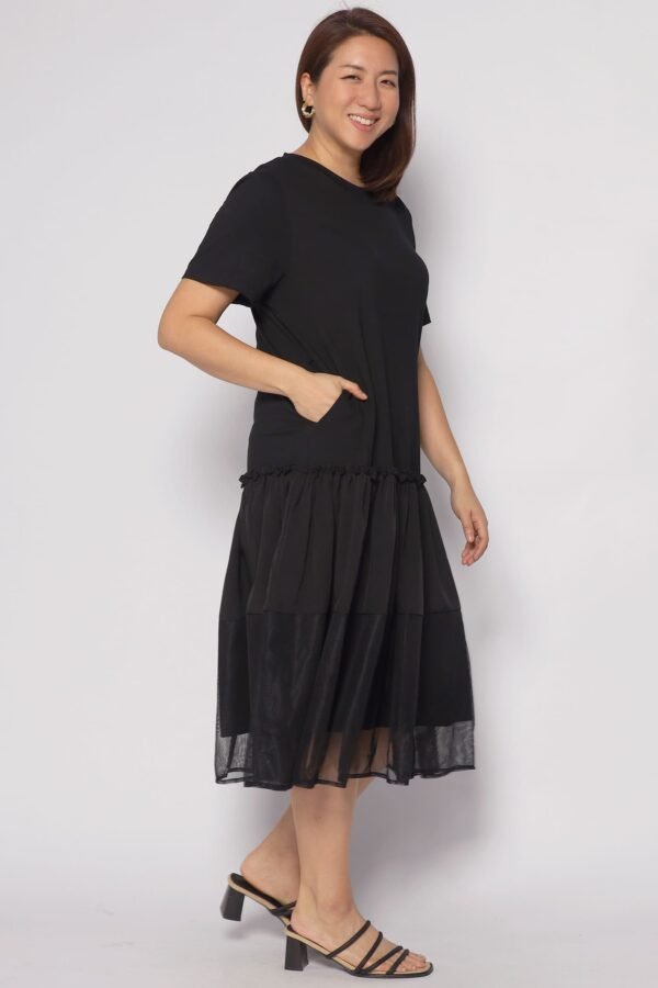 Valerie Netted Dress in Black - Image 6