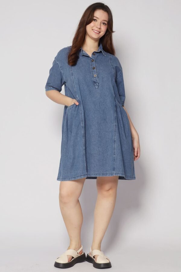 PO - Vava Denim Pocket Dress - Image 3