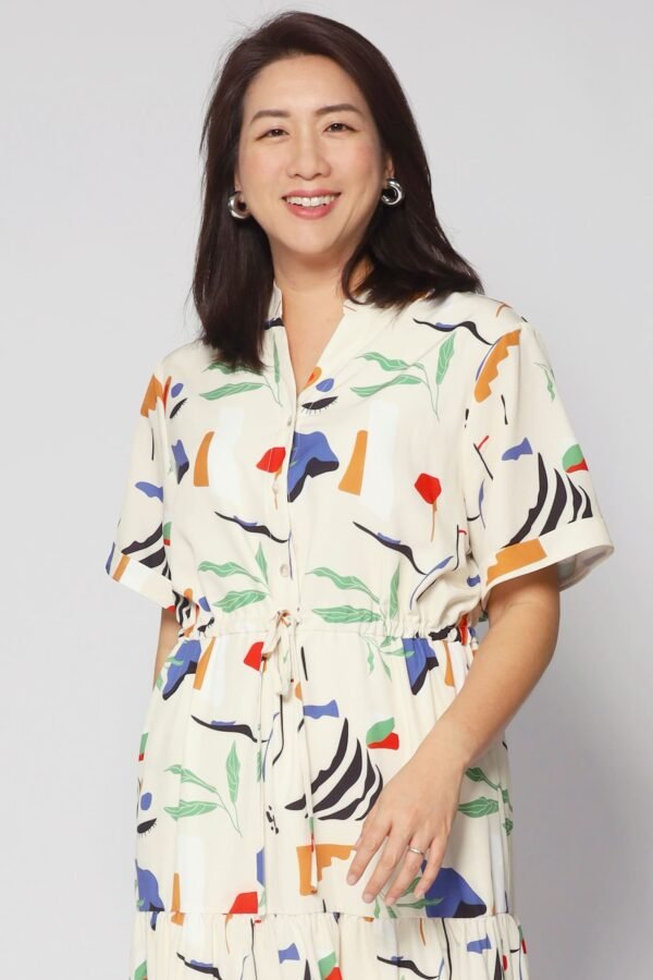 Vedette Dress in Crayola Strokes - Image 3
