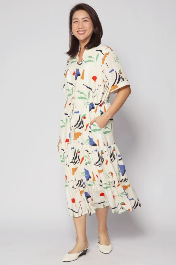 Vedette Dress in Crayola Strokes - Image 2