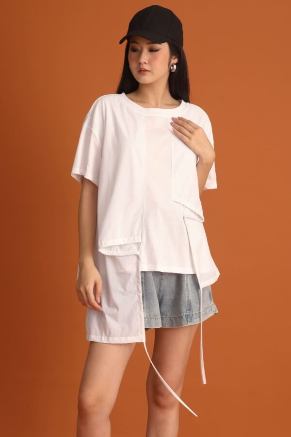CHOSEN - Danielle Asymmetrical Top in White - Image 7
