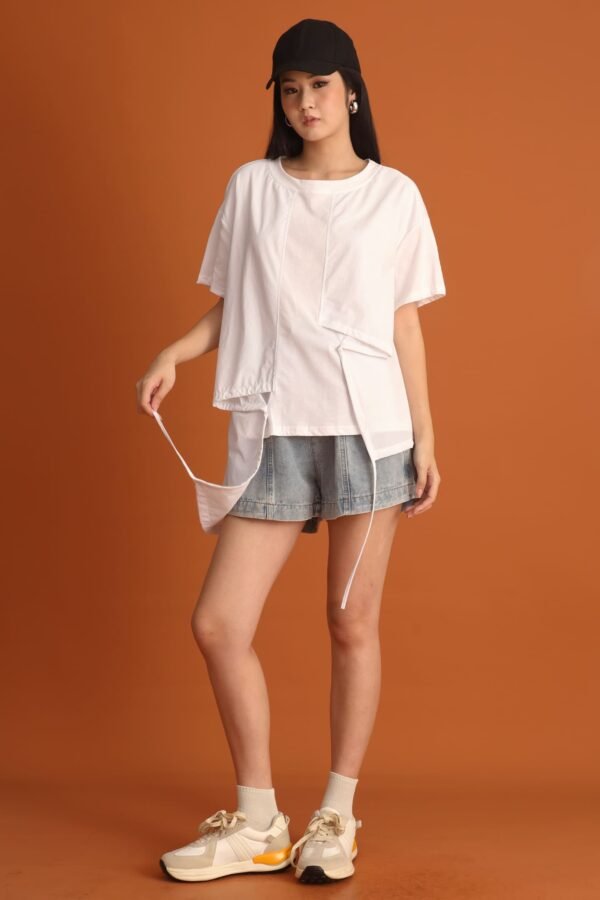 CHOSEN - Danielle Asymmetrical Top in White - Image 5