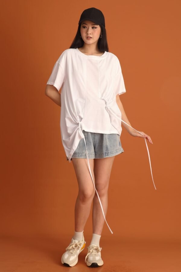 CHOSEN - Danielle Asymmetrical Top in White - Image 4