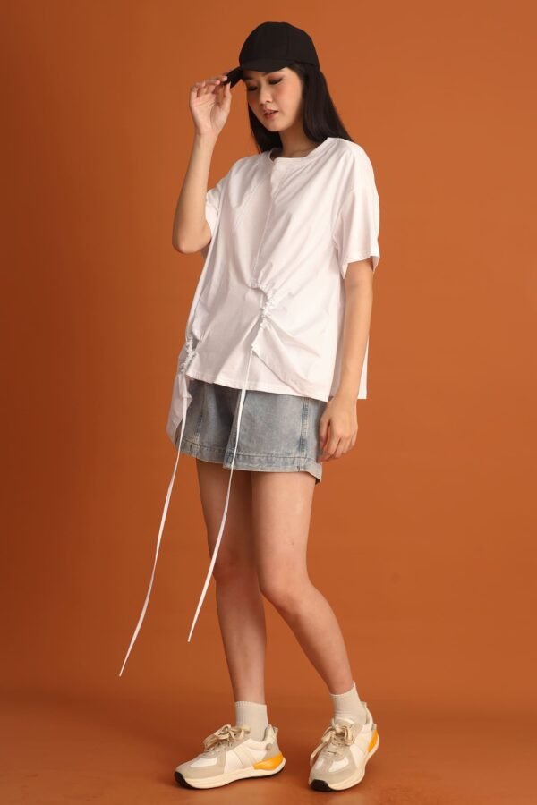 CHOSEN - Danielle Asymmetrical Top in White - Image 3